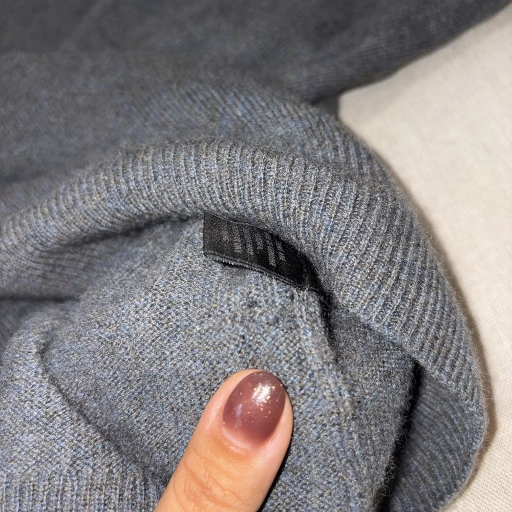 The Men's Store Bloomingdale's Cashmere Sweater‎ 1/4 Zip Men's XL Gray Preppy - Picture 12 of 13